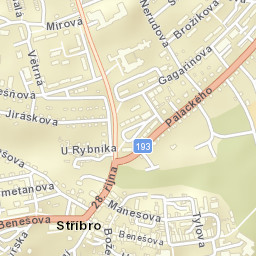 Stříbro Street Map