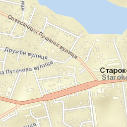 Starokostiantyniv Street Map