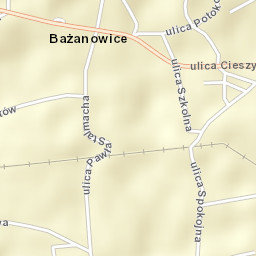 Bażanowice Street Map
