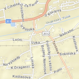 Vejprnice Street Map