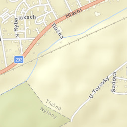 Tlučná Street Map