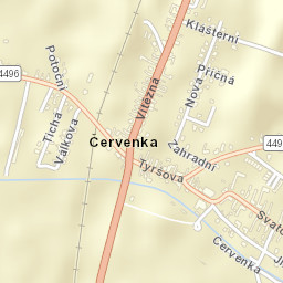 Červenka Street Map