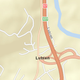 Lubień Street Map