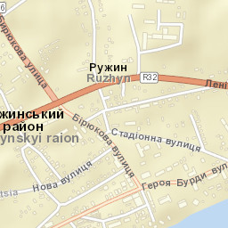 Ruzhyn Street Map