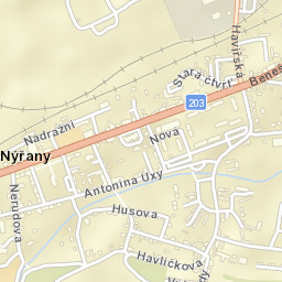 Nýřany Street Map
