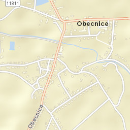 Obecnice Street Map