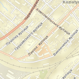 Kozyatyn Street Map