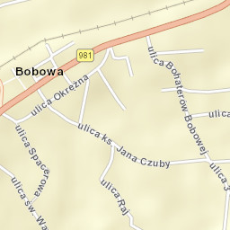 Bobowa Street Map
