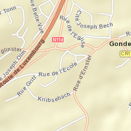 Gonderange Street Map
