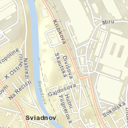 Sviadnov Street Map