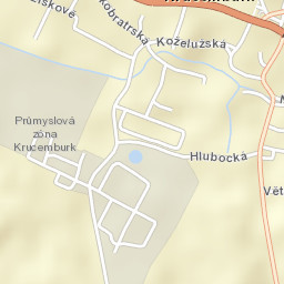 Křížová Street Map