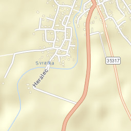 Herálec Street Map