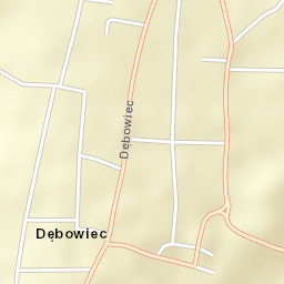 Dębowiec Street Map