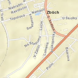 Zbůch Street Map