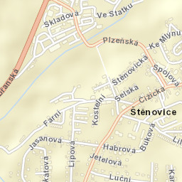 Štěnovice Street Map