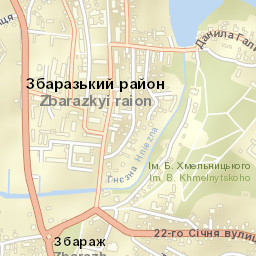 Zbarazh Street Map