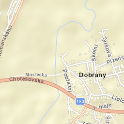 Dobřany Street Map