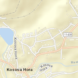 Kosova Hora Street Map