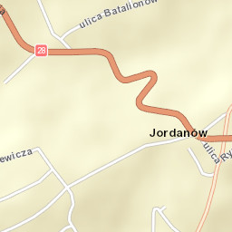 Jordanów Street Map