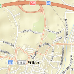 Příbor Street Map