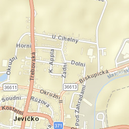 Jevíčko Street Map
