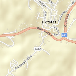 Potštát Street Map