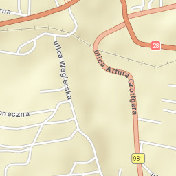 Grybów Street Map