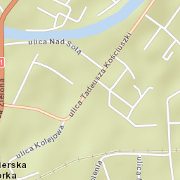 Węgierska Górka Street Map
