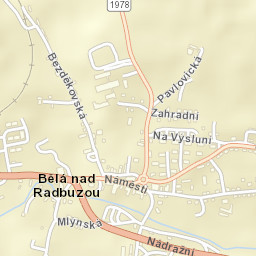 Bělá nad Radbuzou Street Map