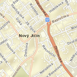 Nový Jičín Street Map