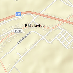 Přáslavice Street Map