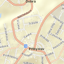 Přibyslav Street Map