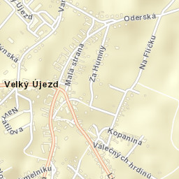 Velký Újezd Street Map