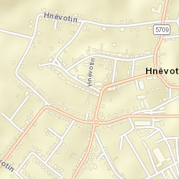 Hněvotín Street Map