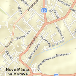 Nové Město na Moravě Street Map