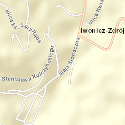 Iwonicz-Zdrój Street Map
