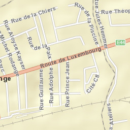 Pétange Street Map