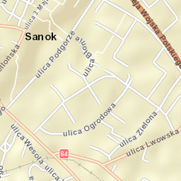 Sanok Street Map