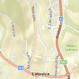 Letovice Street Map