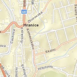 Hranice Street Map