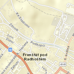 Frenštát pod Radhoštěm Street Map