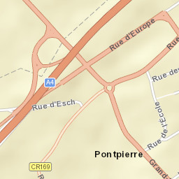 Pontpierre Street Map