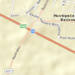 Hustopeče Nad Bečvou Street Map