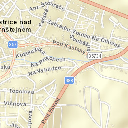 Bystřice nad Pernštejnem Street Map