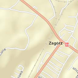 Zagórz Street Map