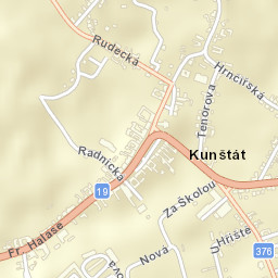 Kunštát Street Map