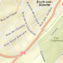 Esch-sur-Alzette Street Map