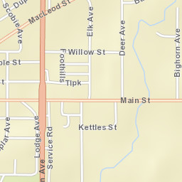Waterton Avenue, Pincher Creek, AB T0K Street Map