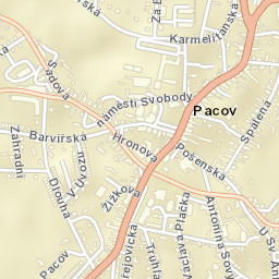 Pacov Street Map
