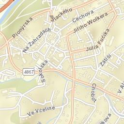 Rožnov pod Radhoštěm Street Map